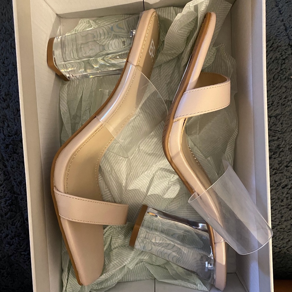 Brand New Blush Faux Leather Heels